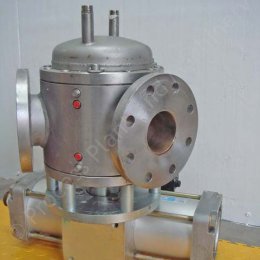 3 inch Stainless Steel Jacketed Air Actuated Divert Valve.