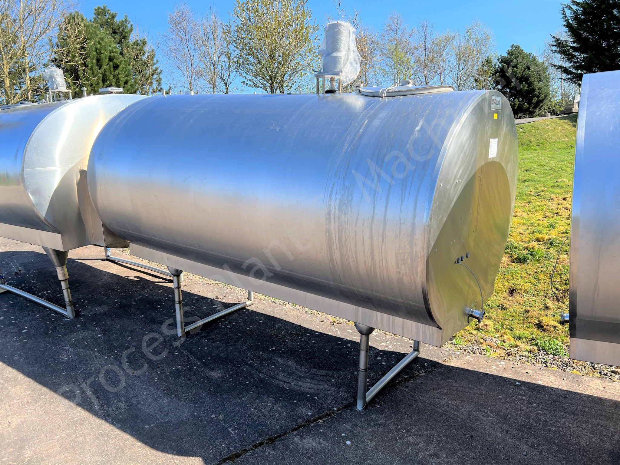 Used 3,000 Ltr Stainless Steel Horizontal Milk Bulk TankPPM Ltd