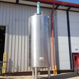 ~10,000 Ltr Stainless Steel Jacketed Tank with Top-Mounted Multi Paddle Mixer