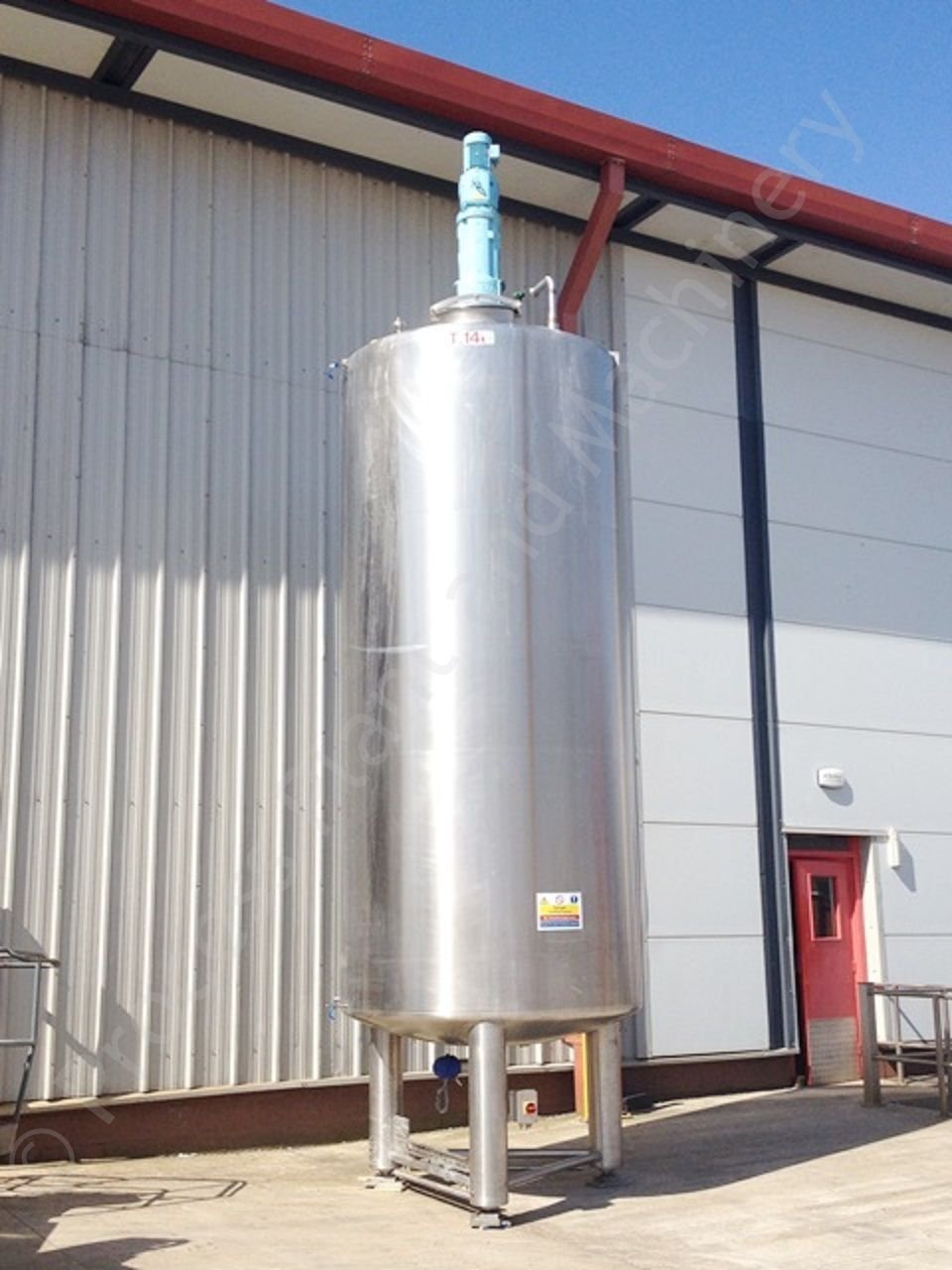 10,000 Ltr Stainless Steel Jacketed Tank with TopMounted Multi Paddle MixerPPM Ltd