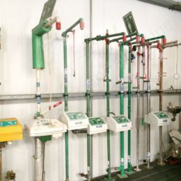 Industrial Safety Shower with Eye-Wash Station