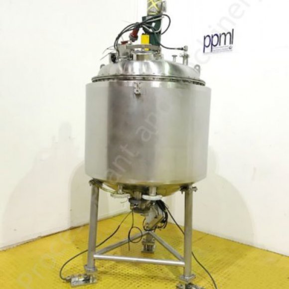 570 Ltr 316 Grade Stainless Steel Jacketed Tank with Lightnin Mixer