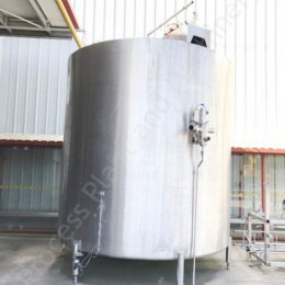 20,000 Ltr Stainless Steel Single Skinned Vertical Holding Tank with Off-Set Mixer