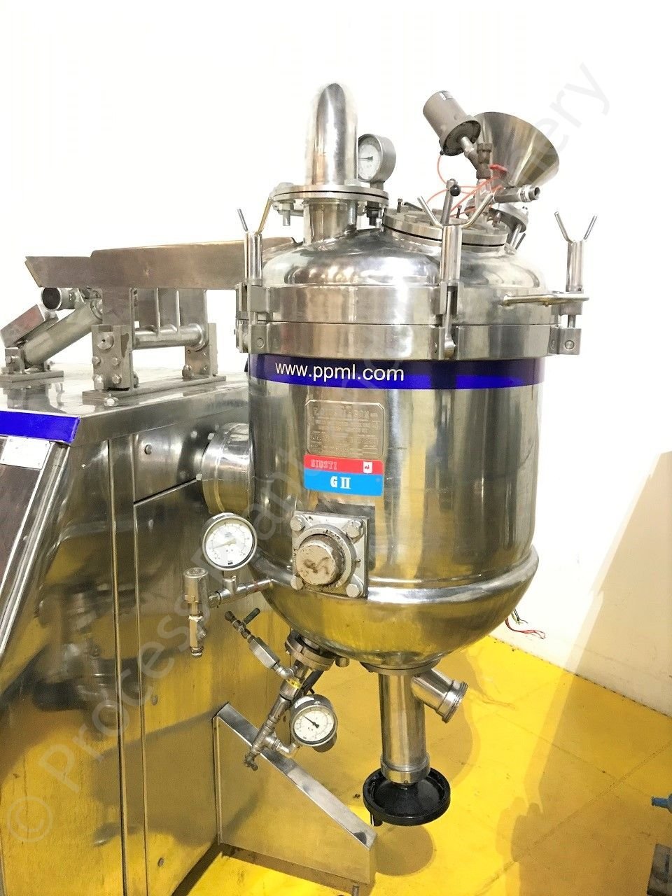 Used 120 Ltr Giusti Jacketed Process Tank with Side-Entry Scraped ...